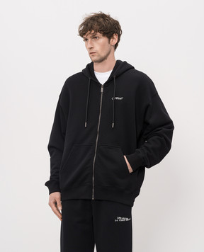 Off-White Black sports jacket with Half Arrow emblem 44MBE015S26F003
