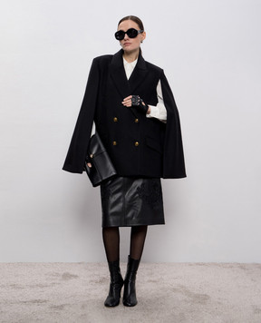 Twinset Black skirt with logo 252TT2011