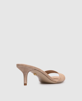 Babe Pay Pls Beige suede mules 274503ZA
