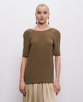 UMA WANG Brown T-shirt Tea UW1038