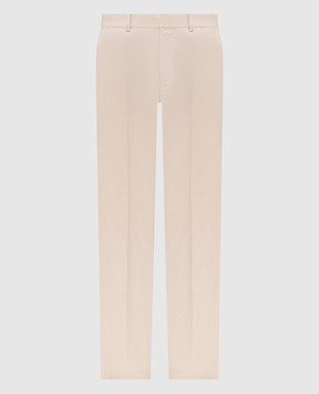 Agnona Beige linen pants T710U1YU3049