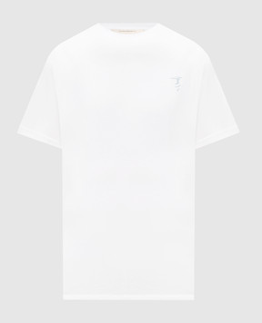 Trussardi White T-shirt with logo print G0568000127NMTS14J02