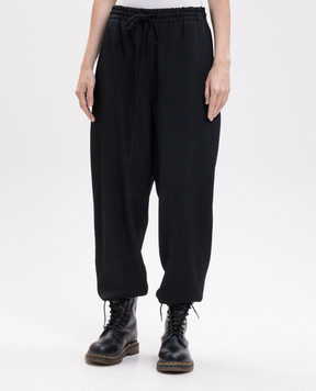 Y`S Yamamoto Black wool joggers YWP03100