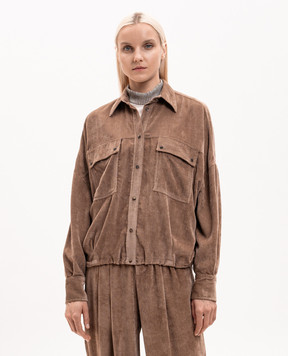 Brunello Cucinelli Brown corduroy shirt jacket MP547M1V06