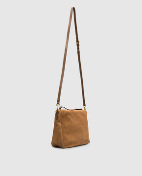 Gianni Chiarini Brown suede crossbody bag Nora BS10225CMPL