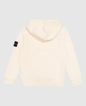 Stone Island Children's beige hoodie with logo patch L2S166100008S04251012