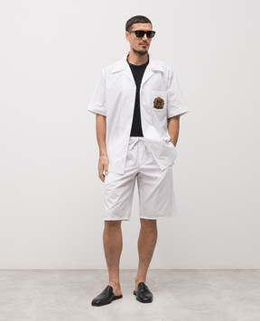 Dolce&Gabbana White shirt with logo patch G5JH9ZGK278