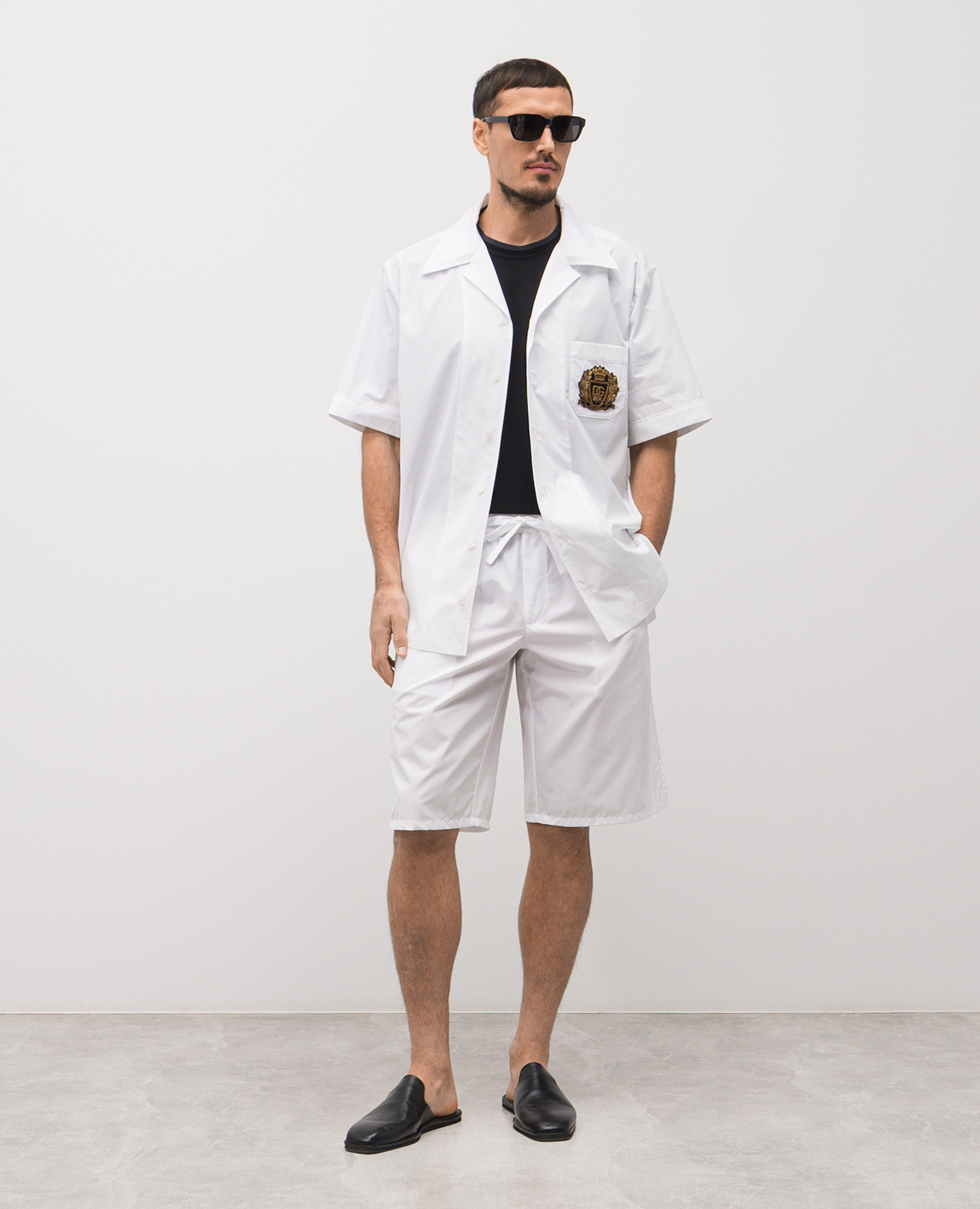 

White shorts with logo patch Dolce&Gabbana