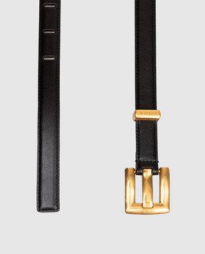 Balmain Anthem black leather belt GN1WJ191LSLX