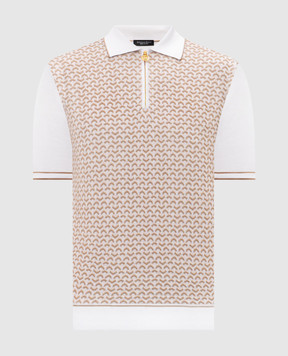 Stefano Ricci White silk polo with logo K212037P31F26193