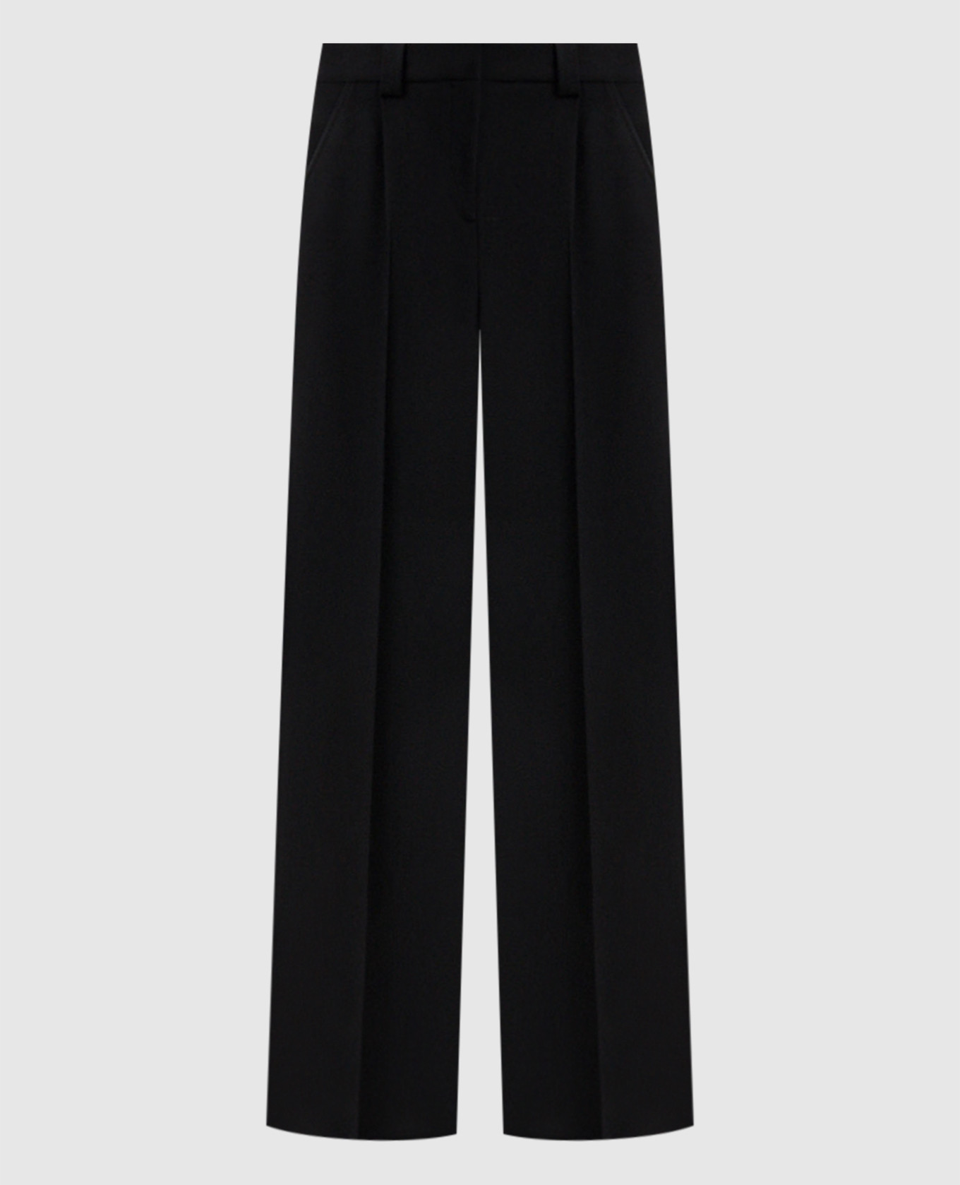 Black wool pants