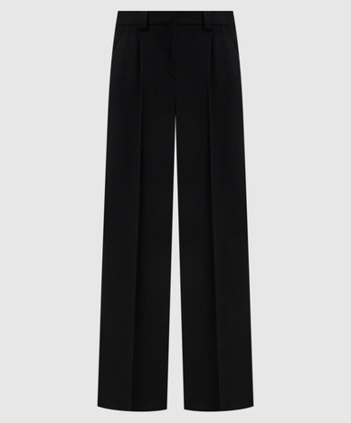 Black wool pants