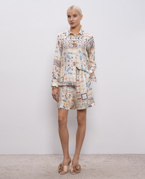 Momoni White ARLES silk blouse MOSH001MO01