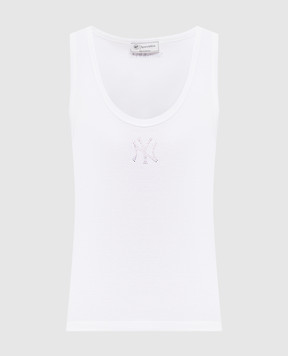 Sporty & Rich Yankees white jersey with crystals TO136718635WH01