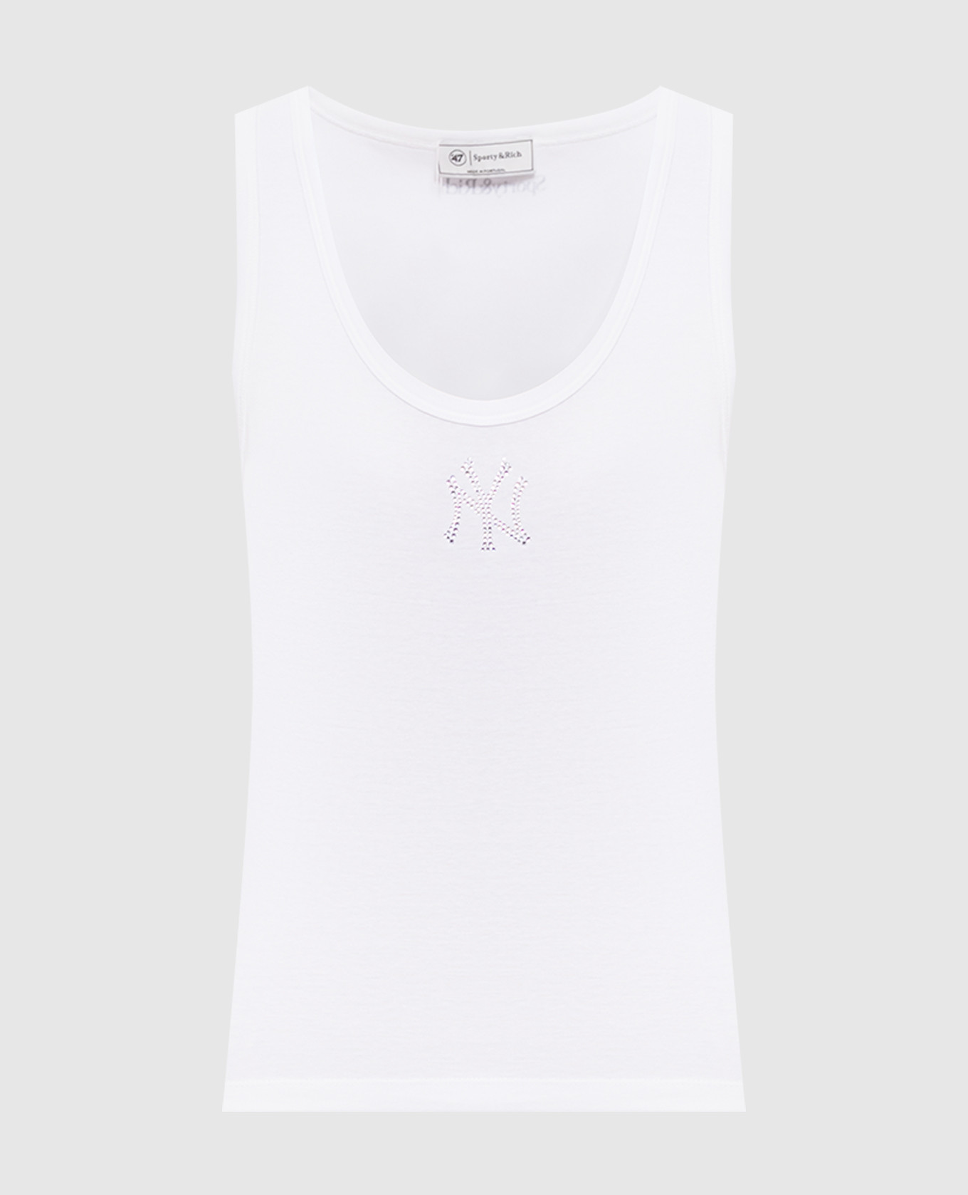 

Yankees white jersey with crystals Sporty & Rich