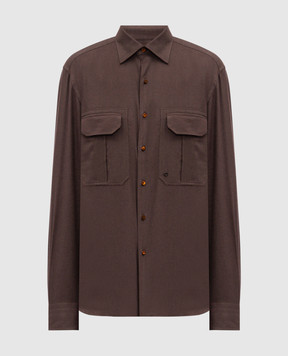 Stefano Ricci Brown shirt with pockets MC007953BN3029