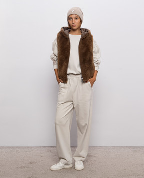 Brunello Cucinelli Ivory sweatpants MN05NB2X99