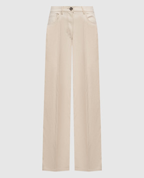 Peserico Beige jeans with lurex A0475600589