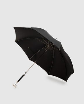 Pasotti Black umbrella-cane Silver Labrador OMIT478BLUES59732W27