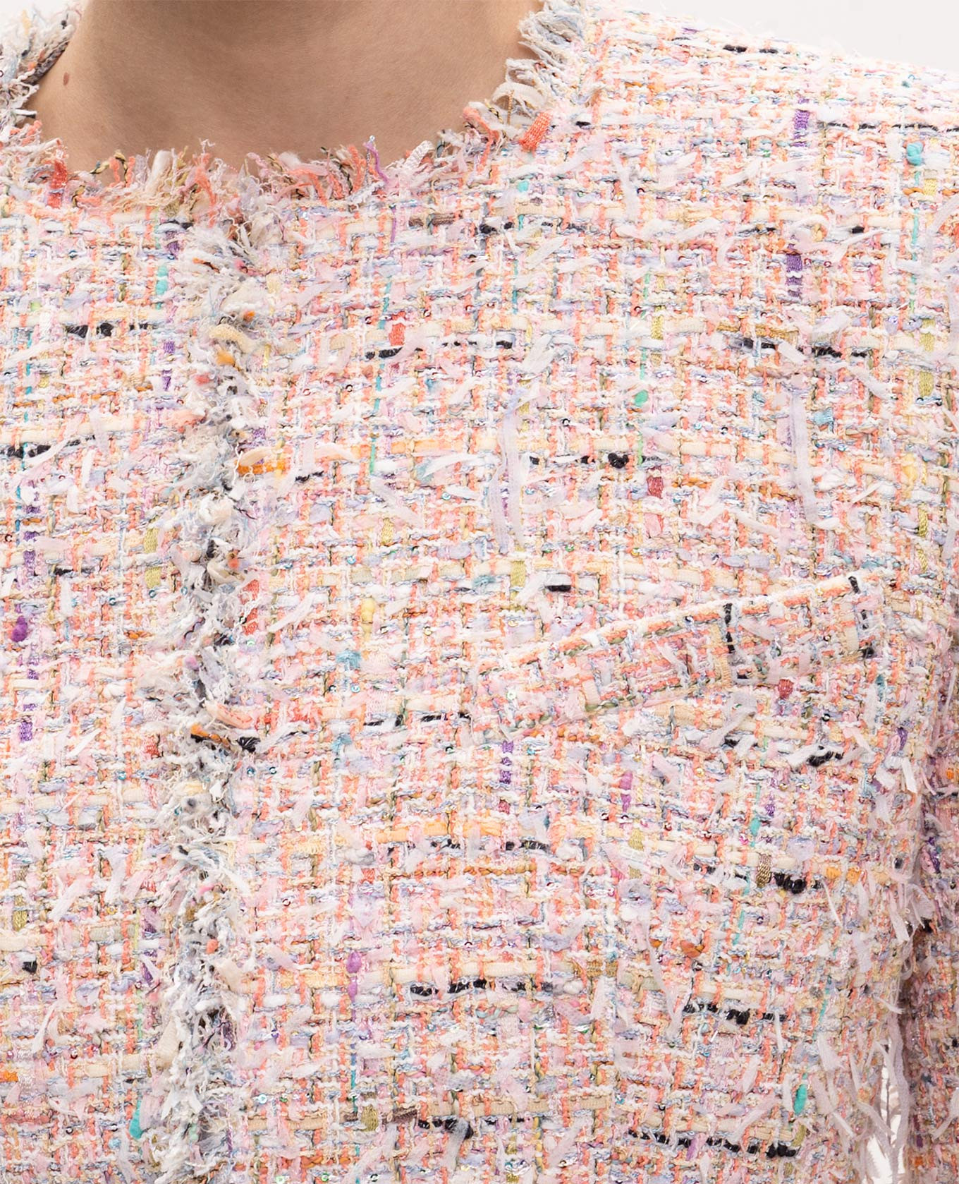 Pink cropped tweed jacket Balmain 5