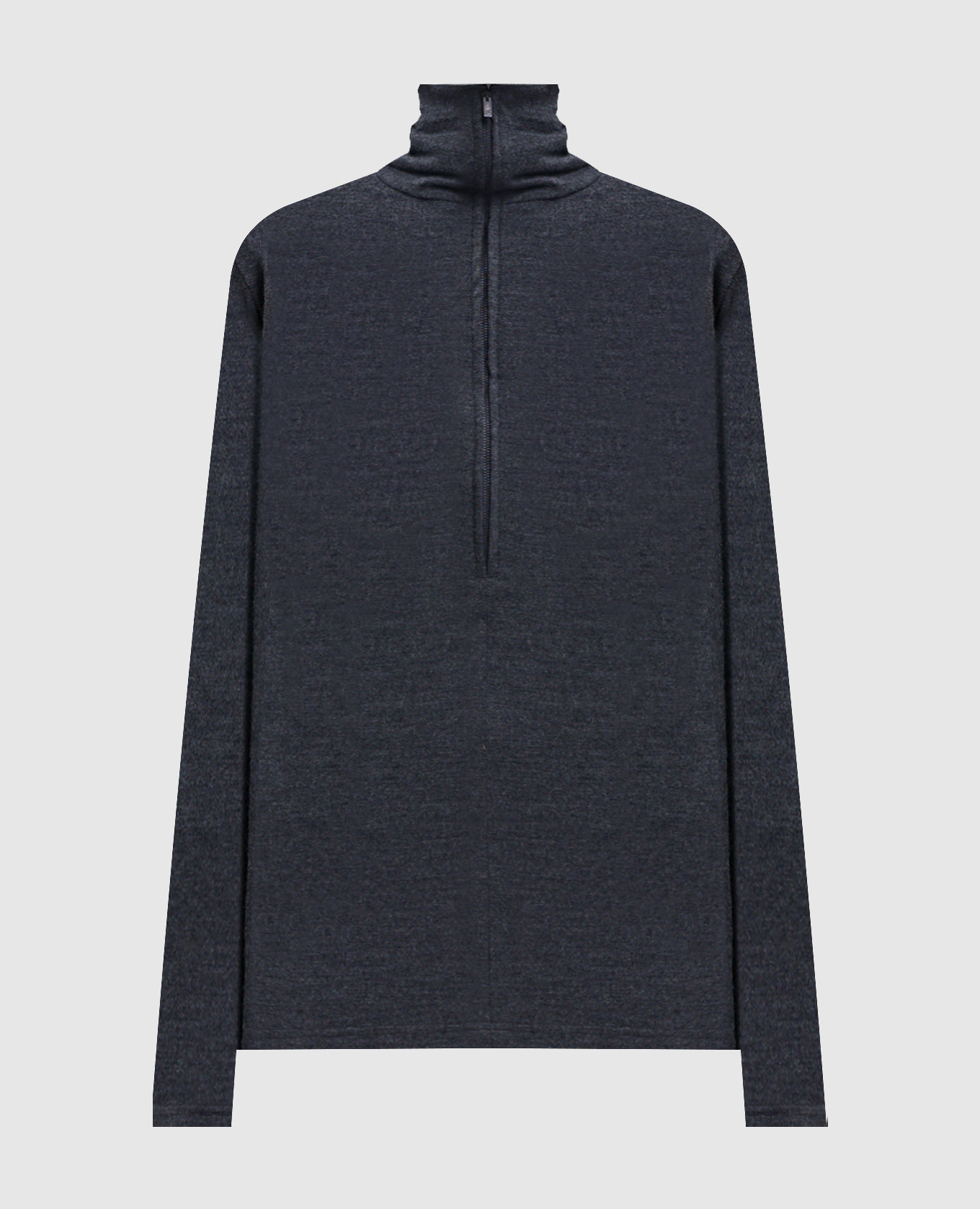Gray wool zipper jumper