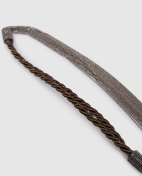 Peserico Brown necklace with monil chain S35515C0CC813