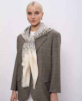 Max Mara Weekend KAEDUCATA ivory wool and silk scarf WKAEDUCATA