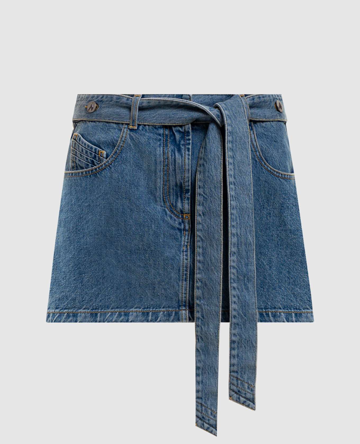 

Blue denim mini skirt The Attico