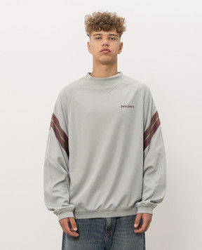 Palm Angels Green sweatshirt with logo embroidery PAMBF001FB001