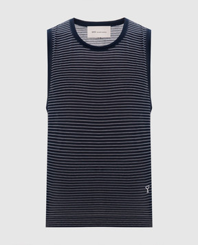 Ami Paris Blue striped T-shirt FTP818JE0212