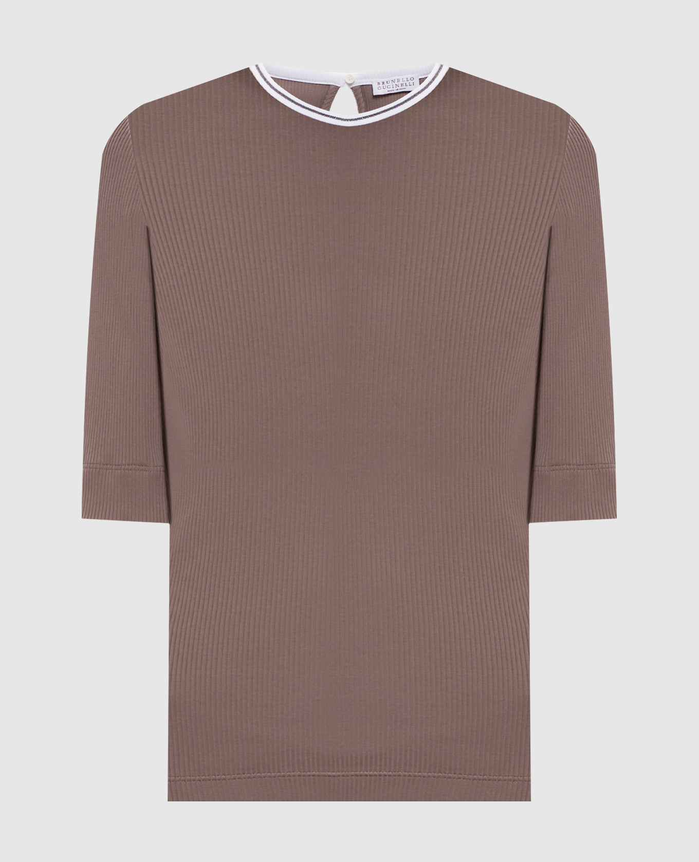 Brown top with monil chain