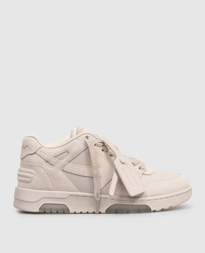 Off-White Beige suede sneakers Out Of Office OWIA259S26LEA004