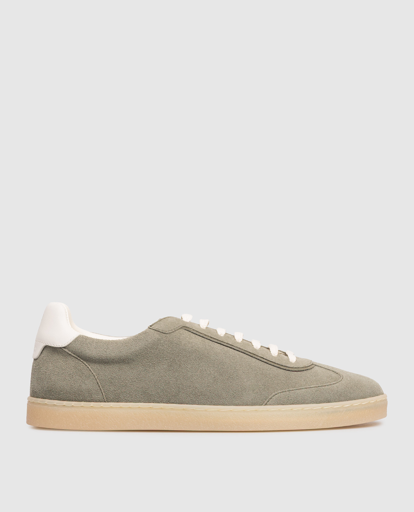 Green suede sneakers