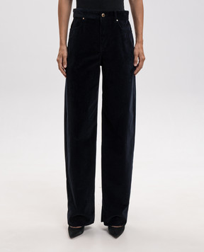 Max Mara Blue corduroy pants FRAGOLA MSTFRAGOLA