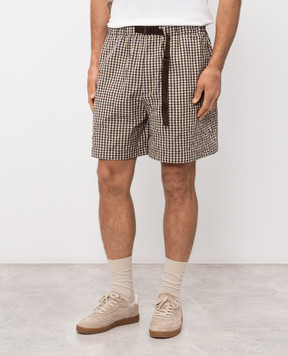 Moncler Brown checked shorts L10912B00013599DI