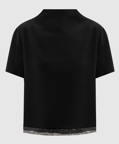 Black wool blouse