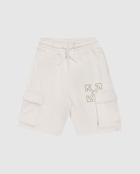 Off-White Children's beige cargo shorts 44BCI005S26F001