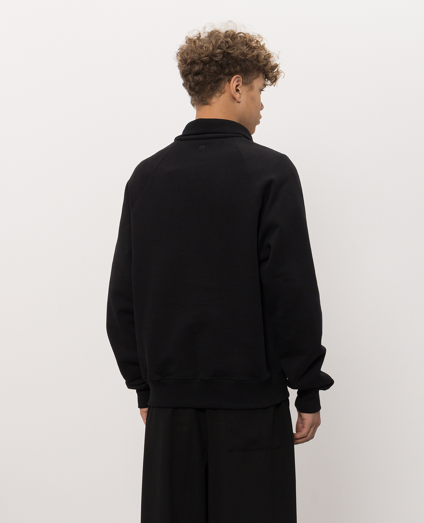 Black sweatshirt with zipper Ami Paris 4