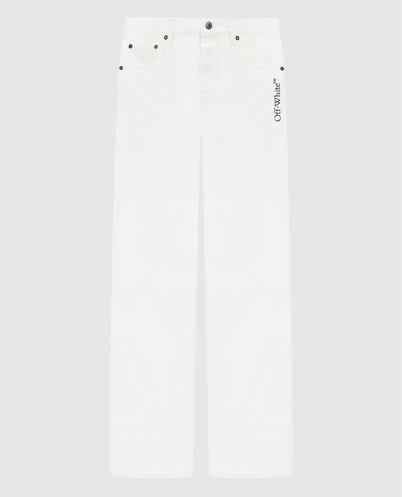 White jeans with Half Arrow logo Off-White