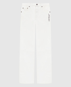 Off-White White jeans with Half Arrow logo 44XCE04JS26F001