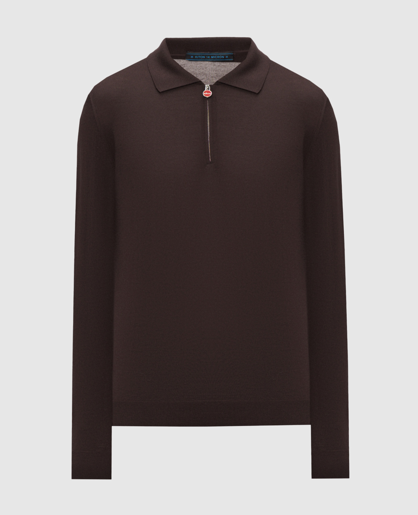 Brown wool polo shirt