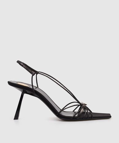 Sandales en cuir noir JERRY