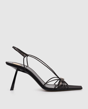 Saint Laurent Black leather sandals JERRY 858832AAF2T