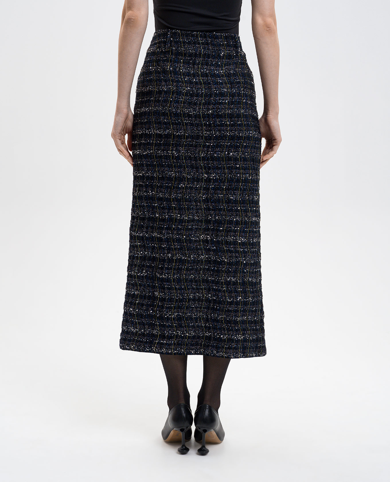 

Blue midi skirt with sequins Missoni, White