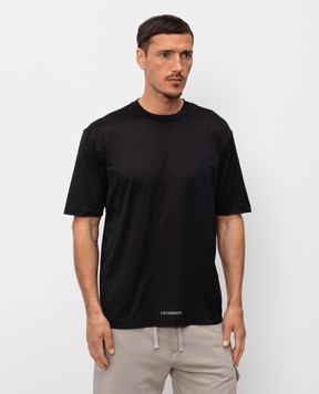 C.P. Company Black t-shirt with logo print MTS243A110666W