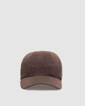 Marco Pescarolo Bufera brown cashmere cap BUFERA54M04