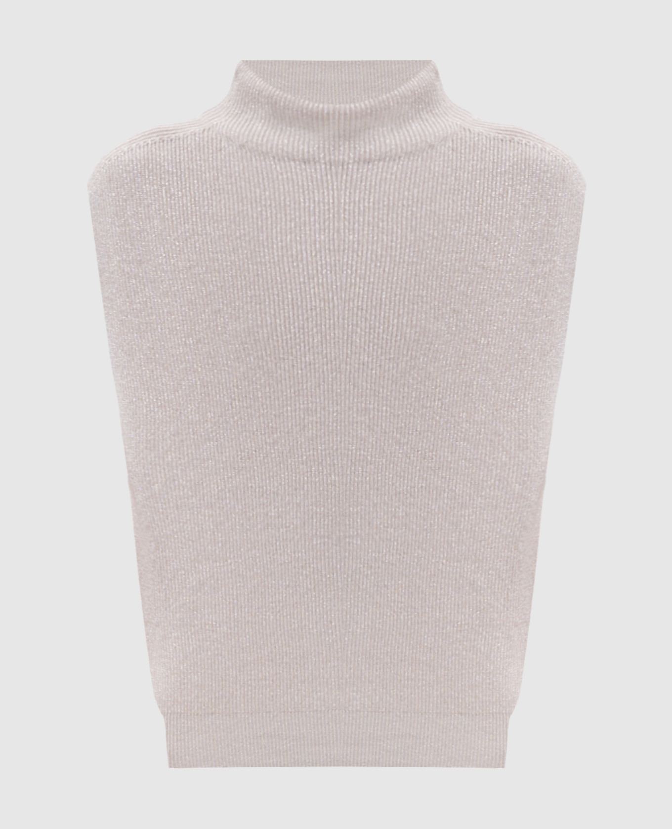 Beige vest with wool
