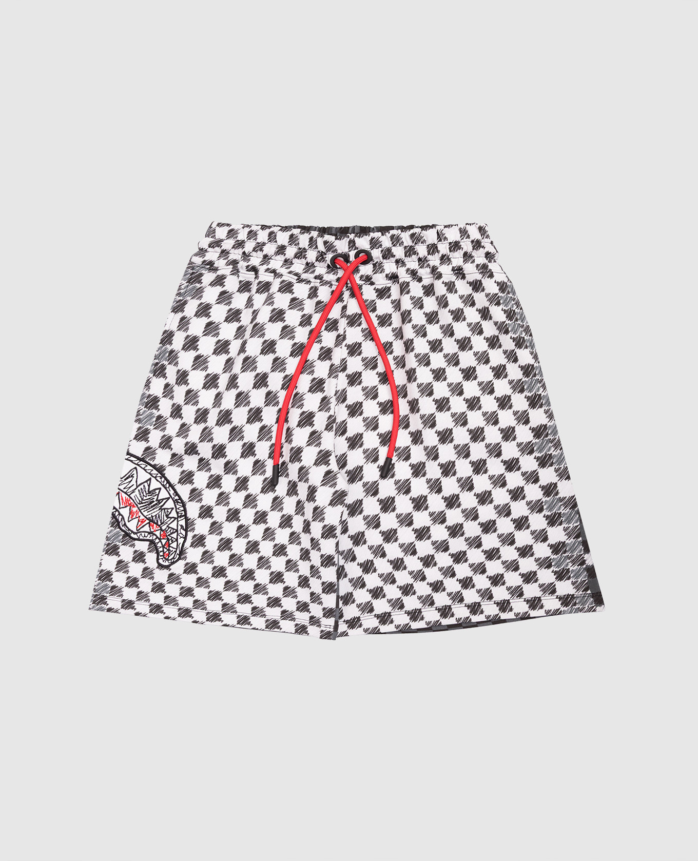 

Checkered Sketch Kids Shorts Sprayground, White