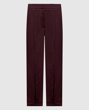 Peserico Burgundy pants with lapels P0421005433