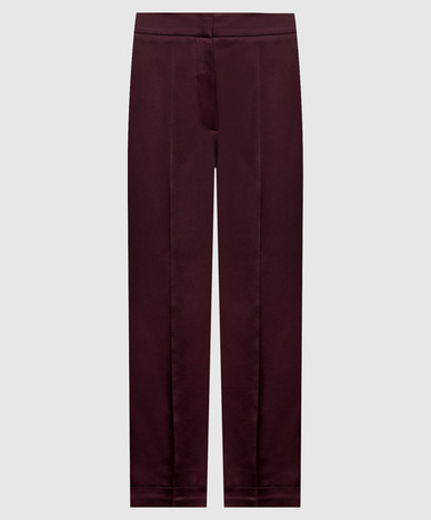 Pantalon bordeaux à revers